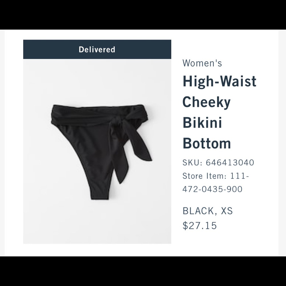 NWT A&F high waist cheeky bikini bottom